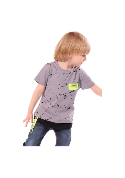 Toontoy Kids Toontoy Erkek Çocuk Baskılı Tişört Açık Lila