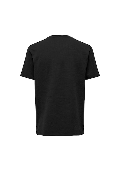 Only & Sons Kian Life Erkek Siyah Tişört 22028692-b