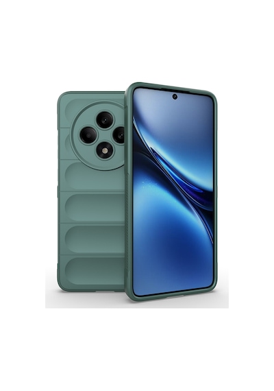 Oppo Reno 11fs Kılıf Elde Tutma Kolaylıkla Kaydırmaz Kenar Line Dizayn Optietnik Kapak Koyu Yeşil