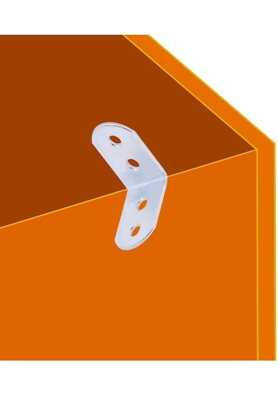 Mobilya Duvar Dolap Raf Köşe Bağlantı Sabitleme L Demir Köşebent Metal Gönye 30x30x17 Mm 10 Adet Diğer