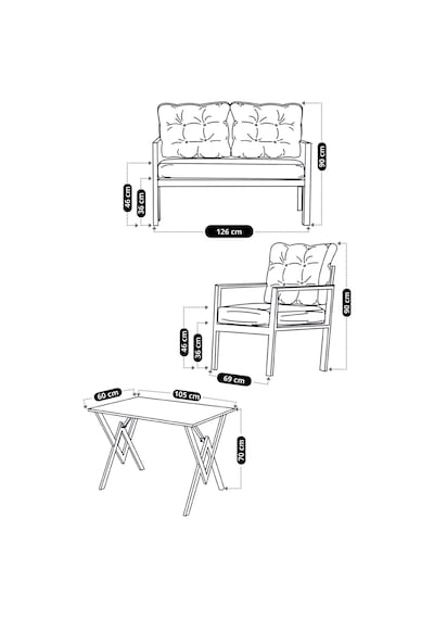 Ard & Garden 2+2+1+1+masa Bahçe Mobilyası, Balkon Çay Seti, Bahçe Koltuk Takımı Yeşil Ard & Garden 2+2+1+1+masa Bahçe Mobilyası, Balkon Çay Seti, Bahçe Koltuk Takımı Yeşil