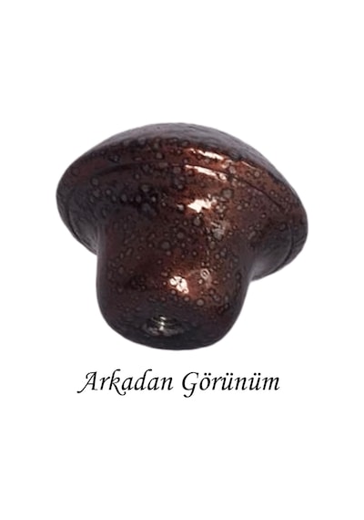 8 Adet Bakır Mantar Düğme Kulp Mobilya Çekmece Dolap Kapak Kulbu Metal Kulp Aksesuarları Vidalı