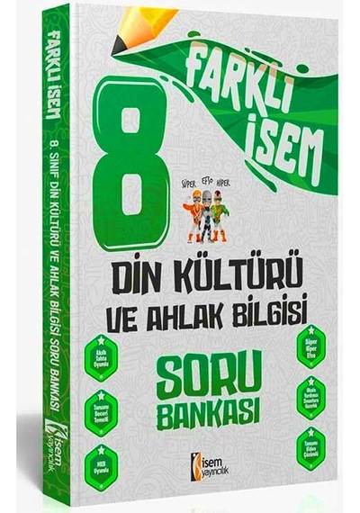 2024 8.Sınıf Din Kültürü ve Ahlak Bilgisi Farklı İsem Soru Bankası- İsem Yayıncılık