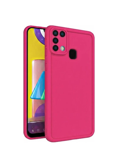Samsung Galaxy Uyumlu M31 / M21s / F41 Kılıf Kamera Çıkıntılı Mat Silikon Telefon Kılıfı-54147