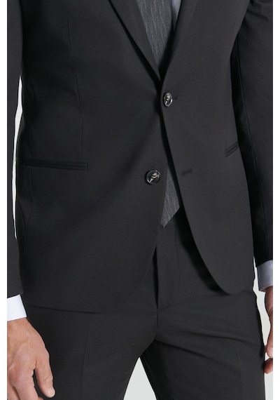 AC&Co / Altınyıldız Classics ERKEK SIYAH Ekstra Slim Fit Dar Kesim Kırlangıç Yaka Takım Elbise Siyah