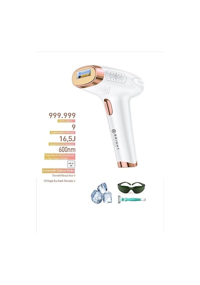 Bright Elegance BE-9010 Buz Başlıklı 999.999 Atım Otomatik/Manuel Dijital Ekran IPL Tüy Alma Cihazı