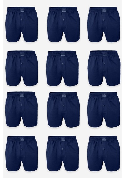 Malabadi Erkek Lacivert 12'li Premium Collection Geniş Kalıp Modal Büyük Beden Boxer 12m254