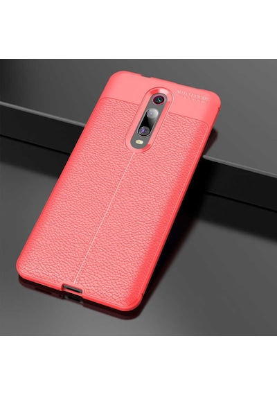 Redmi K20 K20 Pro Deri Görünümlü Kamera Korumalı Silikon Kılıf