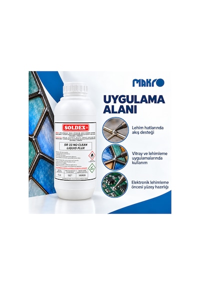 Soldex Sr-33 No Clean Sıvı Flux Lehim Suyu 1 L