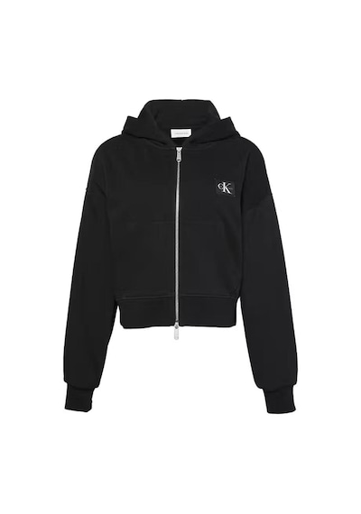 Calvin Klein A- French Terry Badge Logo Fz Ho-8283 Siyah