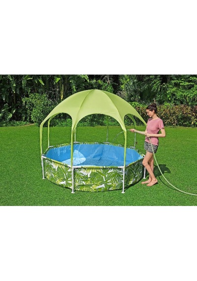Steel Pro Gölgelikli Dev Oyun Havuzu 244  x 51 CM 56432 Çok Renkli