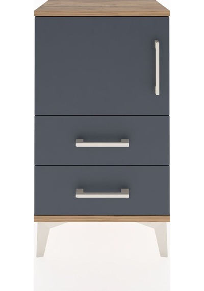 Arges Komodin 2 Raflı 2 Çekmeceli Tek Kapaklı 44x30x80 Çam-an... Çam