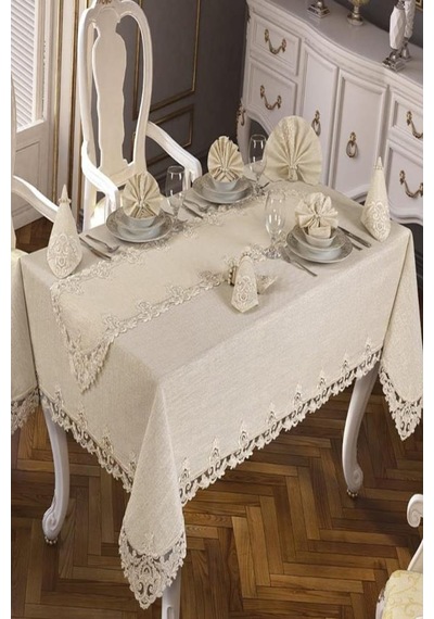 Saltanat Masa Örtüsü 26 Parça Krem (329471060)