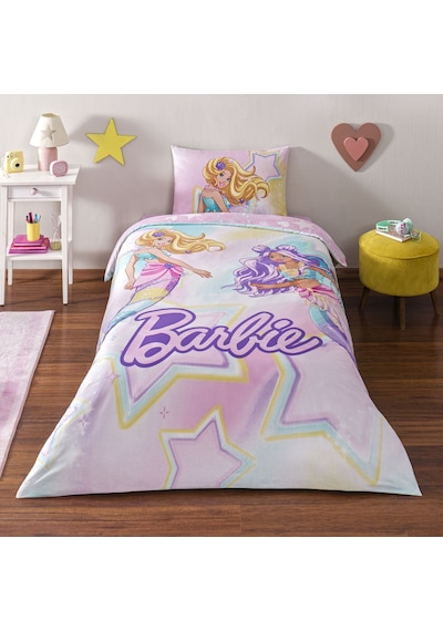 Taç Lisanslı Barbie Mermaid Tek Kişilik Pamuk Nevresim Takımı 000000001000050294 Çok Renkli