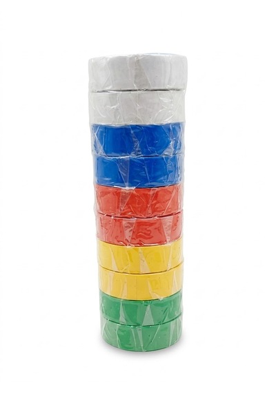 Mc Mina Carin 10'lu Set Pvc İzole Elektrik Bandı Renkli