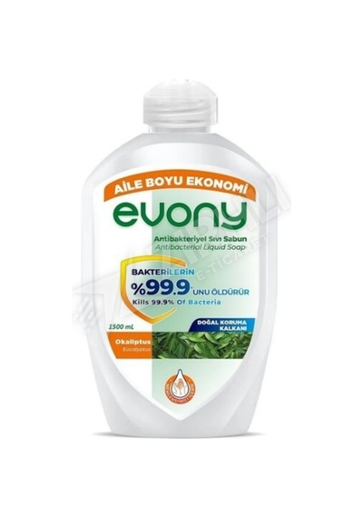 2 Adet Evony Sıvı Sabun Okaliptüs 1500 Ml