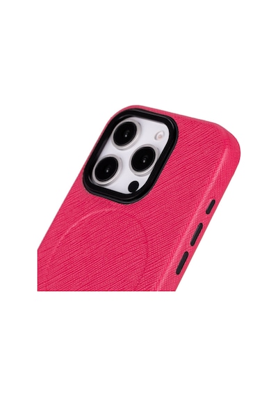 Apple Uyumlu iPhone 16 Pro Max , Hakiki Deri, El Yapımı Kılıf, Pembe Siyah