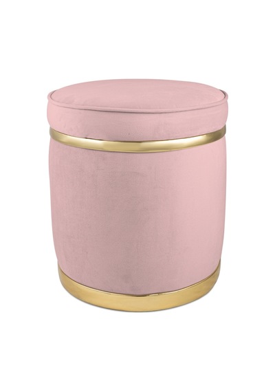 Zerafet Gold Kaplama Luxery Puf-pembe Babyface Kumaş Pofuduk Oturma Pufu&makyaj Pufu&bench