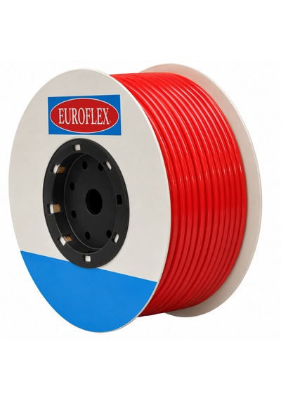 Euroflex 8x12 Mm 100 Metre Kırmızı Poliüretan Pnömatik Hava Hortumu 1 Top Eu8012