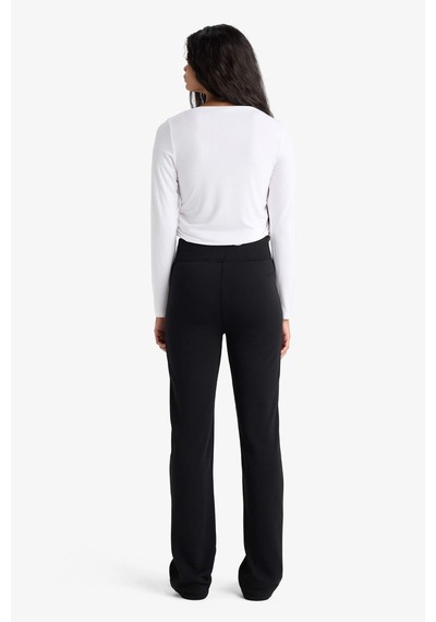 Defacto Flare Fit Geniş Paça Termal Tayt F2545AX25AU Siyah