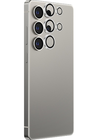 Galaxy Uyumlu S25 Ultra Amazingthing Titan Safir Kamera Lens Koruyucu Uygulama Aparatlı Gümüş