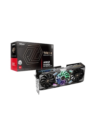 Asrock Radeon Rx 9070 Xt Taichi 16gb Oc Gddr6 Rgb 256bit Rdna 4, Fsr 4 Amd Ekran Kartı-90-ga5hzz-00uanf