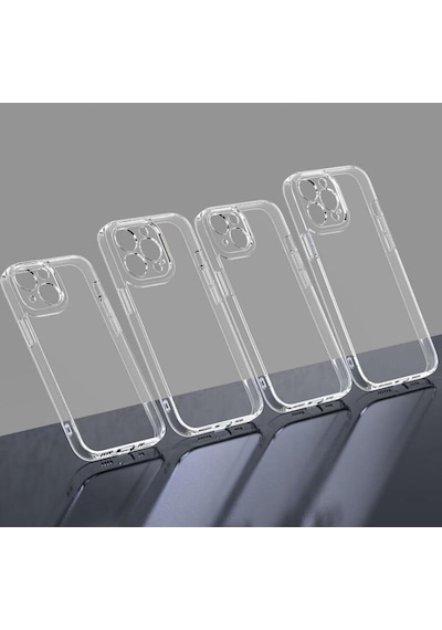 Apple Uyumlu iPhone 14 Pro Max Kamera Korumalı Soket 3D Şeffaf Kılıf