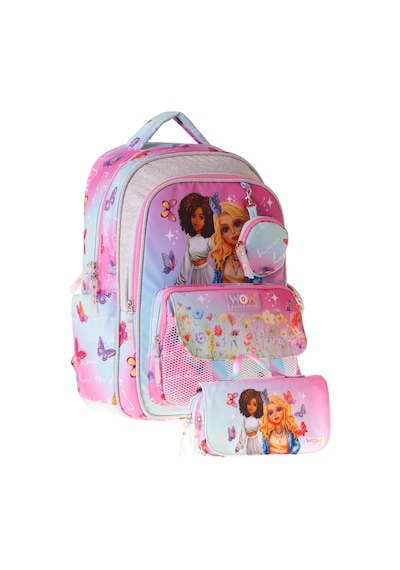 Wow Generation Butterfly Kız Çocuk Turkuaz - Pembe İlkokul Okul Çantası Ve Kalemlik Seti - Setwg-w6074c Çok Renkli