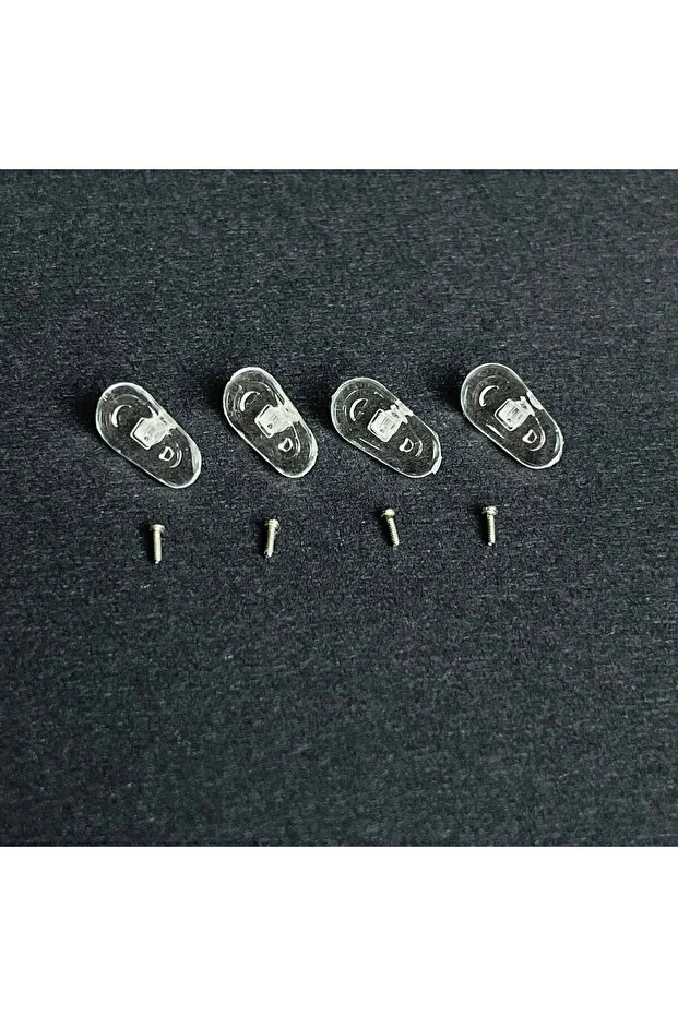 10 Adet 5 Çift Gözlük Burun Pedi - 15 Mm Vidalı Damla Silikon Plaket - Yumuşak Konforlu Set