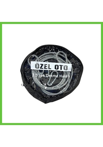 Bezos 3.5 Ton Araç Çekme Halatı Çelik Dmc
