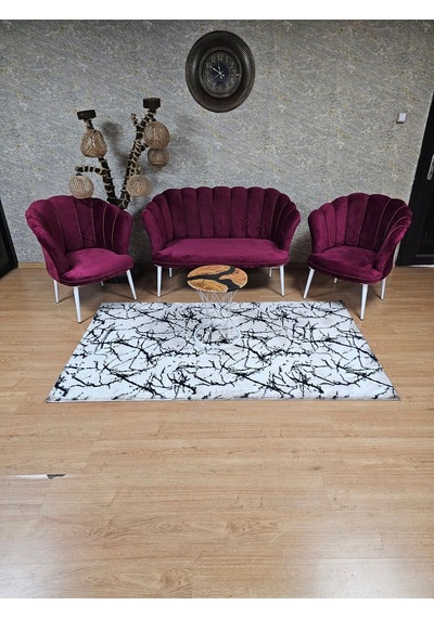 Zafir Papatya Çay Seti Koltuk Takımı Beyaz Boyalı Sivriltme Ayak, Balkon, Salon, Ofis, Cafe Koltuk Takımı Bordo Zafir Papatya Çay Seti Koltuk Takımı Beyaz Boyalı Sivriltme Ayak, Balkon, Salon, Ofis, Cafe Koltuk Takımı Bordo