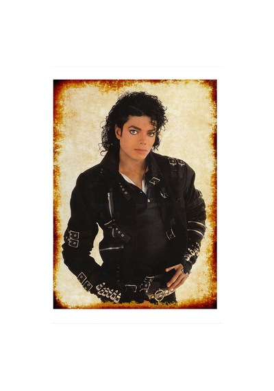 Bedeko Michael Jackson Tasarım Ahşap Tablo 35 Cm X 50 Cm