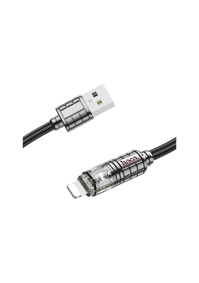 Hoco U122 Kristal Uç 2.4a Usb To Apple Uyumlu iPhone Lightning Hızlı Data Ve Şarj Kablosu 1 Metre - Mh-hs1174-5024