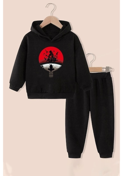 Uyguntarz Çocuk Itachi Uchiha Eşofman Takımı Siyah