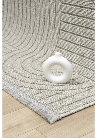 Mariesse Home Lara İskandinav Dokuma Bukleli Modern Salon Halısı Mutfak Halısı Koridor Halısı Yolluk 623-gri