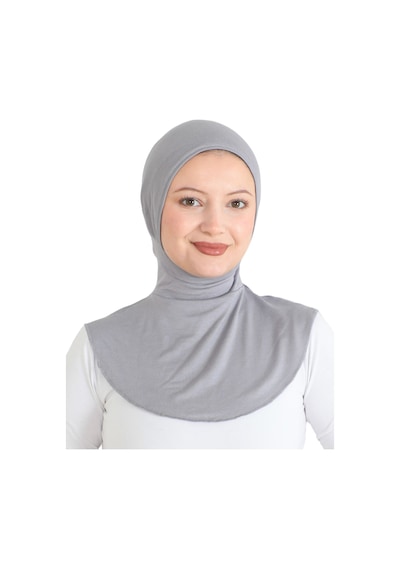 Modish Group Kadın Boyunluklu Hijab Tesettür Pratik Spor Bone - Sarı Gri