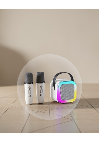 Çok Fonksiyonlu Karaoke Hoparlör Uczzz2mikrofonluspeaker-3