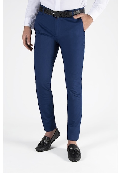 Terapi Men Erkek Slim Fit Petekli Italyan Kesim Keten Pantolon 21k-2200420-6 Sax Sax