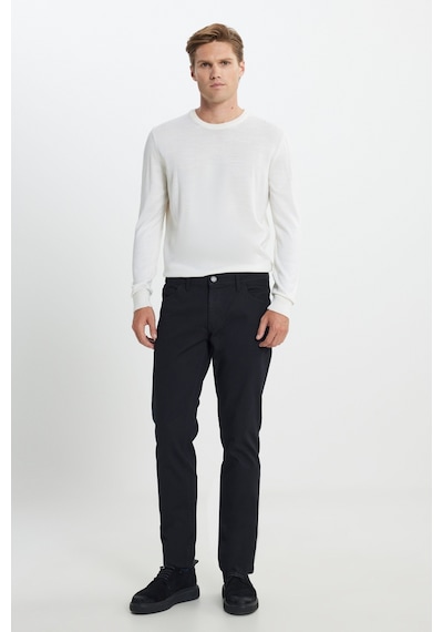 AC&Co / Altınyıldız Classics Erkek Sıyah Slim Fit Dar Kesim Pamuklu Esnek Armürlü 5 Cep Pantolon Siyah AC&Co / Altınyıldız Classics Erkek Sıyah Slim Fit Dar Kesim Pamuklu Esnek Armürlü 5 Cep Pantolon Siyah