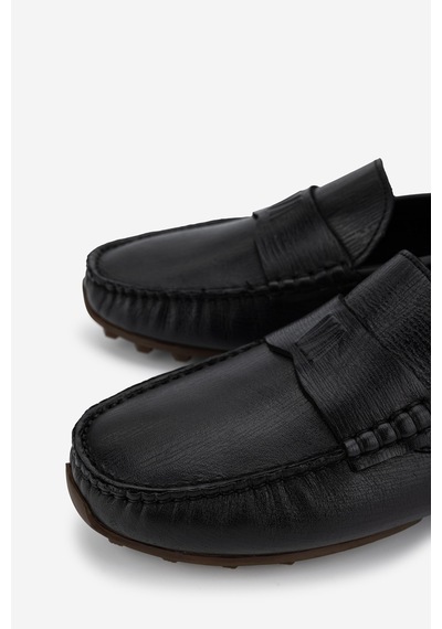 Valmenti Erkek Hakiki Deri Siyah Loafer Ayakkabı 1202 500-118 Erk Ayk Y26 Sıyah Srz Fl
