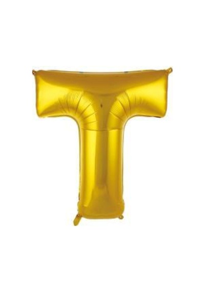 34 Inç 76 Cm Altın Folyo Harf Balon T A