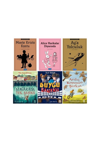 Ortaokul 4.5.ve 6.sınıf Mağarada Tek Başına,duygu Bankası,ardıç Kuşunun Şarkısı.6 Kitap Set