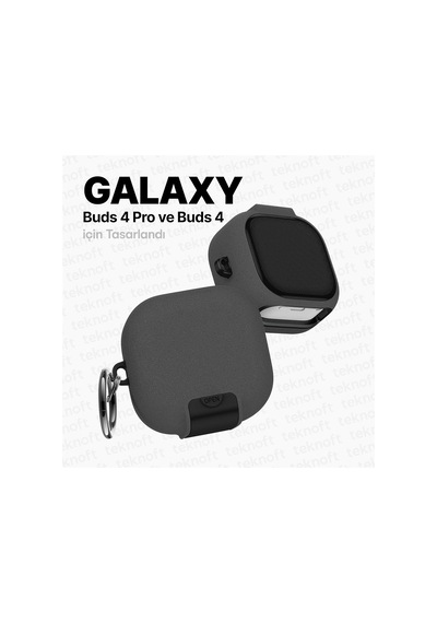Samsung Galaxy Buds 4 Pro Ve Buds 4 İle Uyumlu Mandallı Kapak Kilit Sistemli Kumlanmış Mat Doku