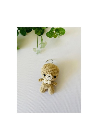 Adenya Sepeti Amigurumi Bej Ayıcık Anahtarlık