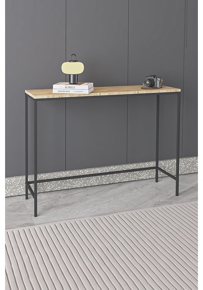 Canvas Meşe Metal Dresuar Siyah