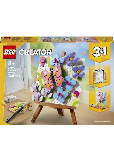 LEGO® Creator 3’ü 1 arada Çiçekli Tablo 31390 - 8+ Yaş için Çerçeve veya Palet ve Resim Olabilen Oyuncak Yapım Seti (348 Parça)