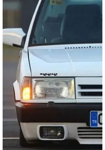Maşallah Yazısı Oto Sticker 2 Adet Siyah 12 2 Cm