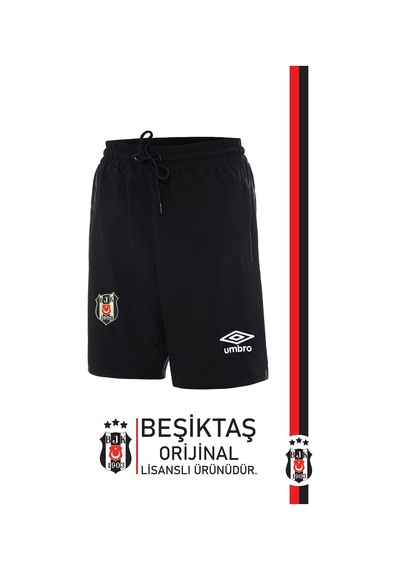 Beşiktaş Lisanslı Umbro Lastikli Spor Şort Siyah