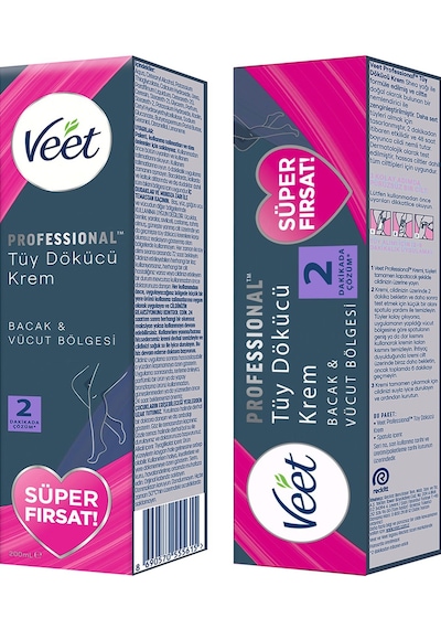 Veet Professional Tüy Dökücü Krem Tüm Cilt Tipleri İçin 200 Ml 4 Adet