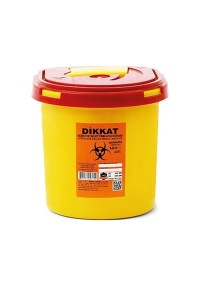 Enfekte Atık Kovası - 1.3 Lt